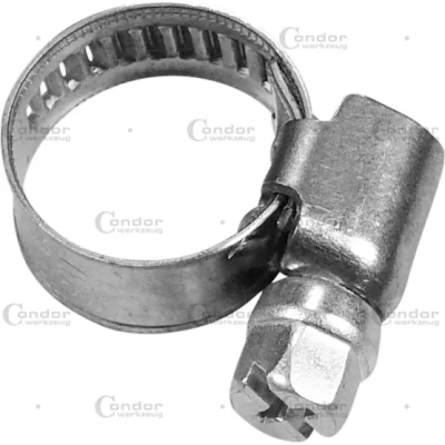 ABRAÇADEIRAS DE MANGUEIRA, W2, INOXIDÁVEL, FAIXA DE 10 A 16 MM, LARGURA DE 9 MM