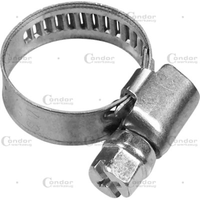 ABRAÇADEIRAS DE MANGUEIRA, W2, INOXIDÁVEL, FAIXA DE 12 A 20 MM, LARGURA DE 9 MM