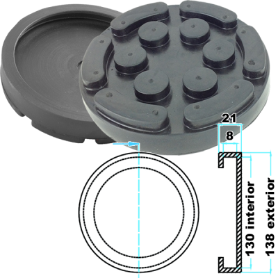 PATELA ELEVADOR BORRACHA - CASCOS AGM CORGHI WEBER