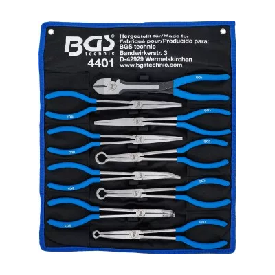 JG ALICATES PLANOS E DE VELAS EXTRA LONGAS 9PCS